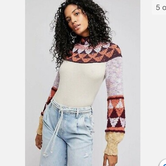 Free People Swit The Small Stuff Sweater Femme Combo - Picture 3 of 5